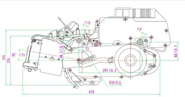 motor de la vespa del motor de 1P57QMJ GY6150CC proveedor