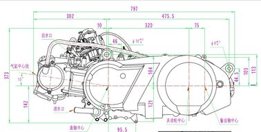 motor de la vespa del motor 250cc del 1P69MM proveedor