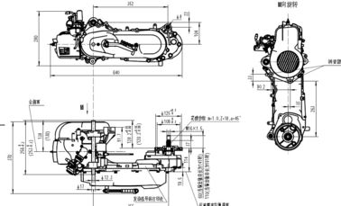 Motor del agua del motor 2T de la vespa GY60 1PE40QMB 50 proveedor